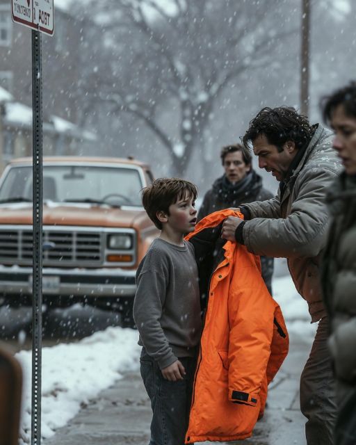 I Gave The “freezing” Boy A Bright Orange Coat. His Dad Ripped It Off And Threw Him In The Mud.