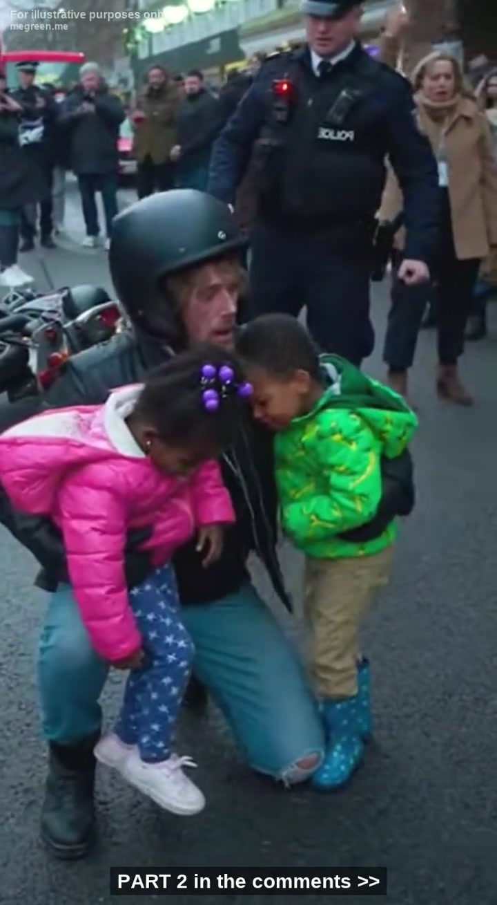 Police Drew Their Guns, Assuming The Scary-Looking Biker Kidnapped Two Kids, They Didn’T See The Hero Beneath The Tattoos Until It Was Almost Too Late