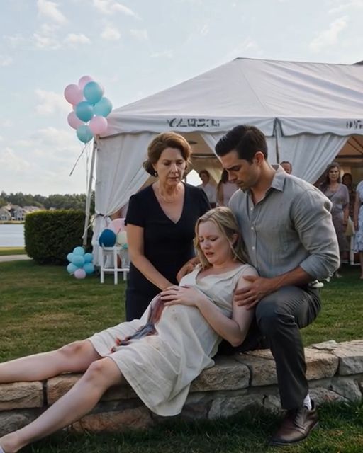 At My Sister’s Baby Shower I Was 9 Months Pregnant, Begging Just To Sit Down – My Mom Refused, Shoved Me Toward The Stone Curb In Front Of Sixty Guests, And As I Lay There On The Ground Screaming In Pain, My Husband Walked In, Saw Everything, And Said One Sentence That Made Her Go White As A Sheet.