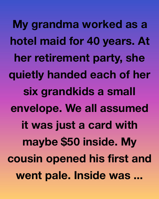 The Envelopes At Grandma’s Retirement