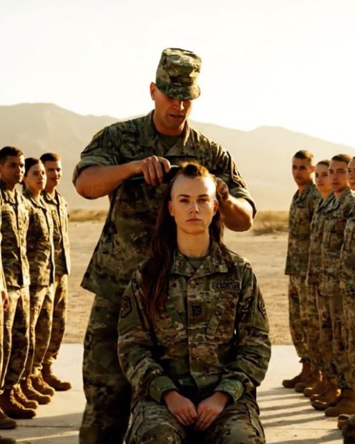 He Forced A Female Recruit To Shave Her Head – Then She Handed Him A Note