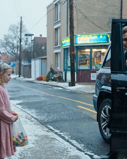 He Was Just Trying To Get Home Before The Roads Turned To Ice When His Headlights Found A Little Girl Facing A Brick Wall Barefoot In The Snow, And The Few Words She Whispered Changed The Entire Night