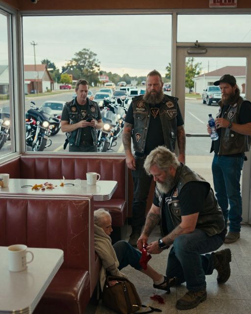 The Whole Diner Saw Them Drag Her Out Of The Booth. Nobody Moved. Then The Parking Lot Started Shaking.