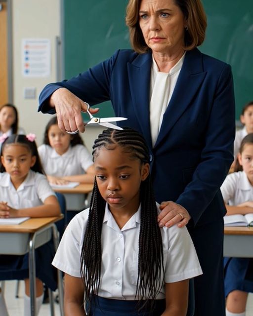 Cut It Off – Now. – a Teacher Shaved A 12-year-old Black Girl In Class, Then Her Military Mom Walked In—and The School Fell Silent…