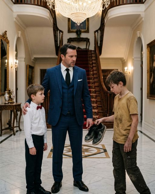 A Poor Boy Brought Back A Rich Kid’s Shoes – And The Man Froze Upon Seeing The Boy’s Eyes, Discovering A Long-buried Secret.