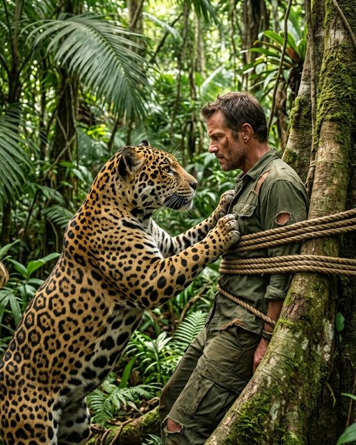 A Jaguar Discovered A Man Tied To A Tree – What Happened Next Defies Belief