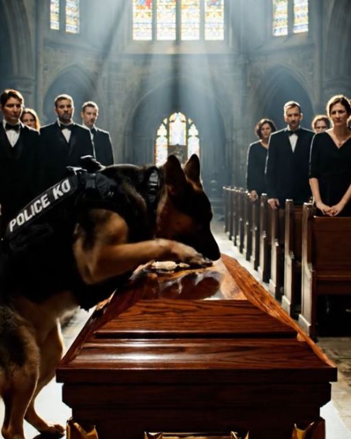 A Police Dog Refused To Stop Barking At His Partner’s Coffin – What They Found Inside Made Everyone Scream
