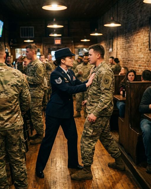 “Women Like You Don’t Last Out There,” A Young Marine Said With A Smirk As He Put His Hand On Her Shoulder – Seconds Later, She Quietly Showed One Id… And His Face Changed Instantly…