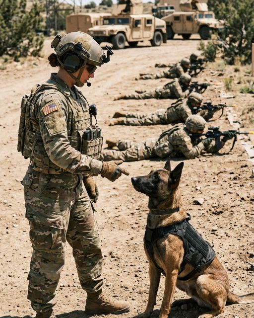 Military Dog Sent 4 Handlers To The Er – Then A Female Veteran Whispered One Word And Everything Changed