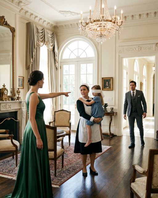 Rich Father Comes Home Early – Finds The Maid Standing Between His Blind Daughter And His Wife. What He Heard Next Destroyed Everything.