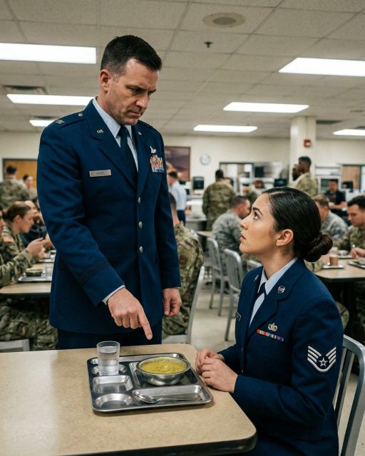 He Tried To Intimidate Me In The Dining Hall, Thinking I Was An Easy Mark. My Five-word Reply Ended His Career.