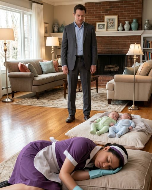 A Wealthy Man Found His Housekeeper Passed Out Next To His Newborn Twins – What He Did Next Left The Entire Neighborhood In Tears