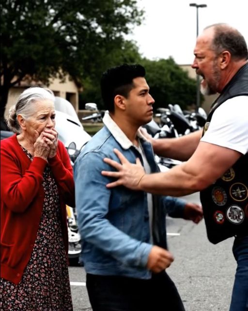 A Frail Old Woman Was Shaking At The Atm. Then A Biker Saw What The Man Behind Her Was Doing.