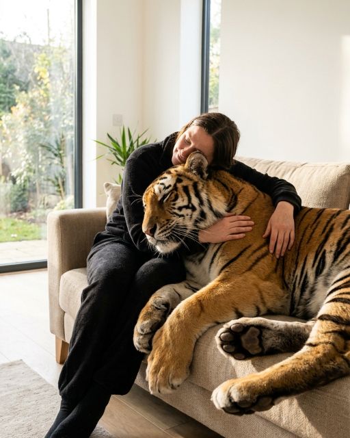 I Got Home From Work And Found My 20-year-old Daughter On The Living Room Floor – With A Full-grown Tiger