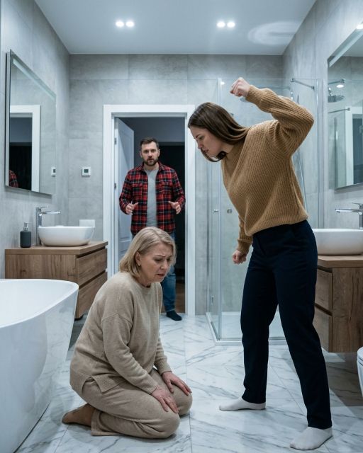 I Came Home Early And Found My Wife Humiliating My Mother On The Bathroom Floor. What I Did Next Left Her Speechless.