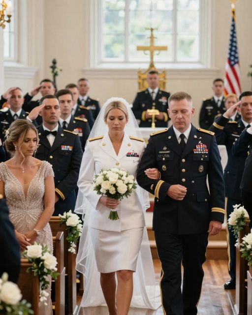 My Dad Texted, “you’re Wearing A Uniform To Your Wedding? Disgraceful!” But When I Walked Out In White With Four Stars On My Shoulders, 200 Seals Rose And Saluted.