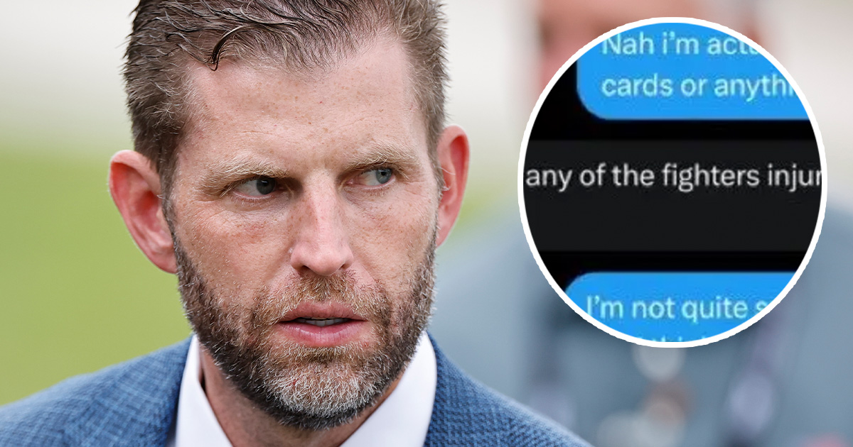 Eric Trump forced to address wild UFC cheating scandal during White House event