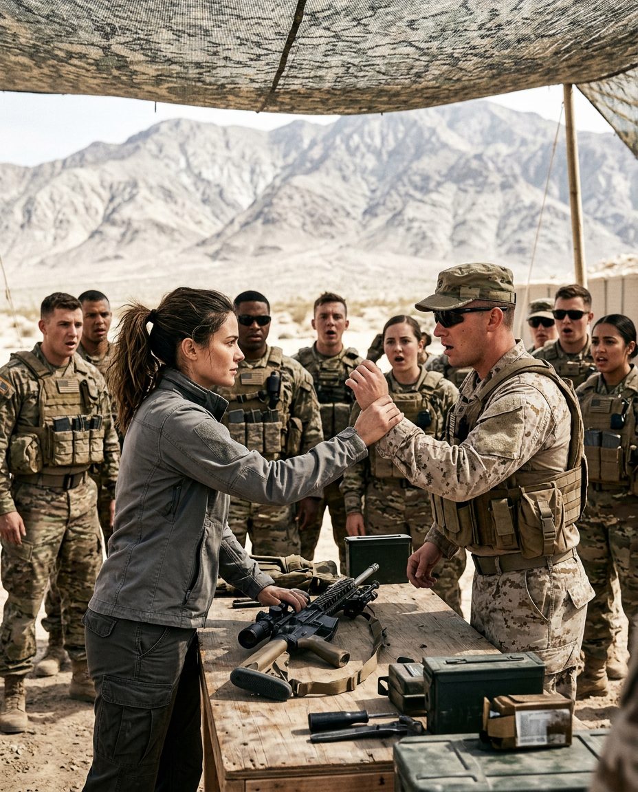 She Told Him Not To Touch The Rifle.