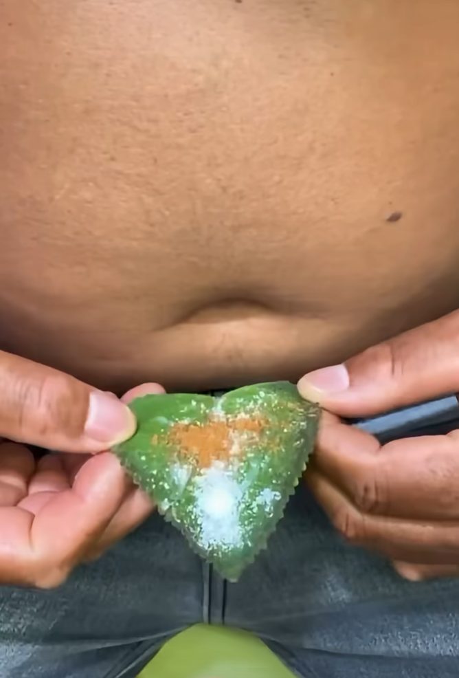 A Green Leaf with Vicks, Salt & Cinnamon – A Simple Navel Compress for Aches and Discomfort