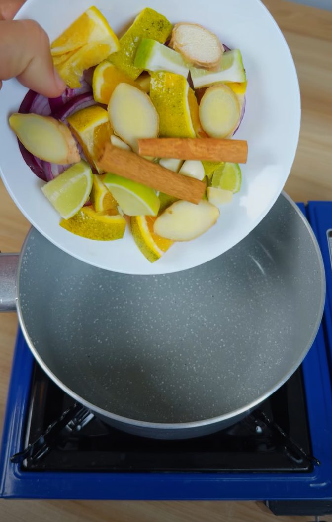 Orange, Red Onion, Ginger & Cinnamon Tea – A Warming Immune-Supporting Decoction