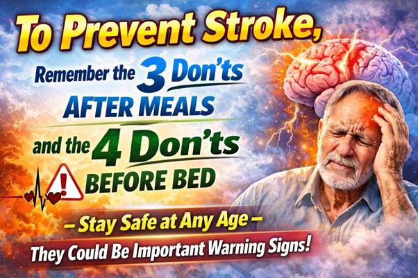 To Prevent Stroke, Remember the 3 Don’ts After Meals and the 4 Don’ts Before Bed